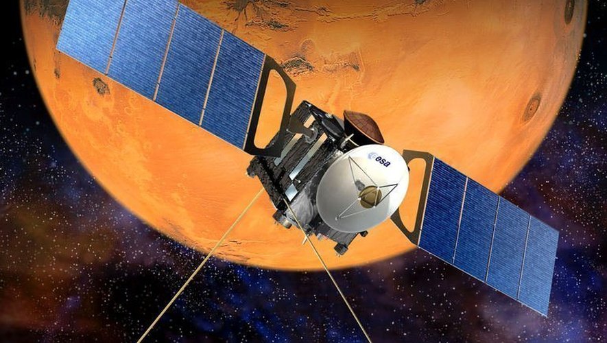 Une image d'artiste de Mars Express, fournie par l'Agence spatiale européenne (Esa)