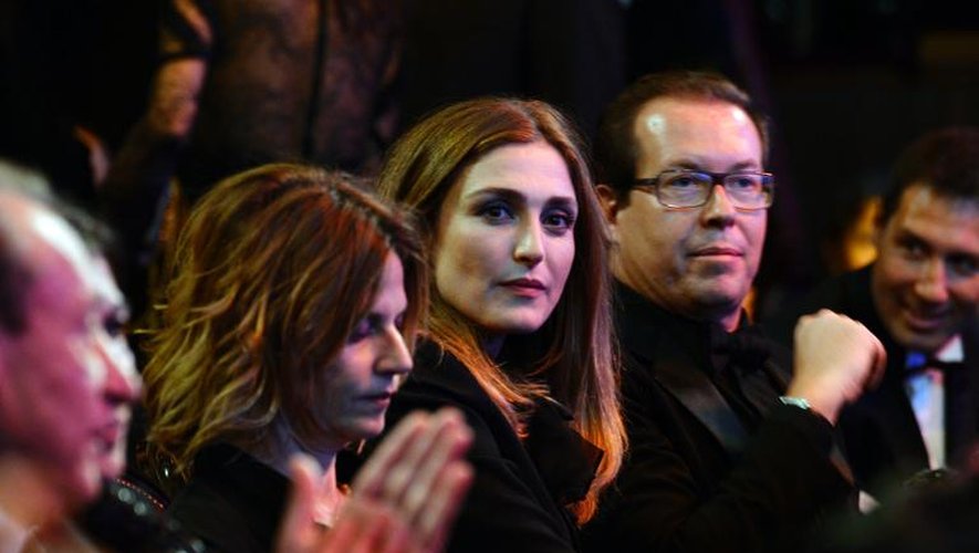La comédienne Julie Gayet pendant la cérémonie des Césars à Paris, le 28 févriezr 2014