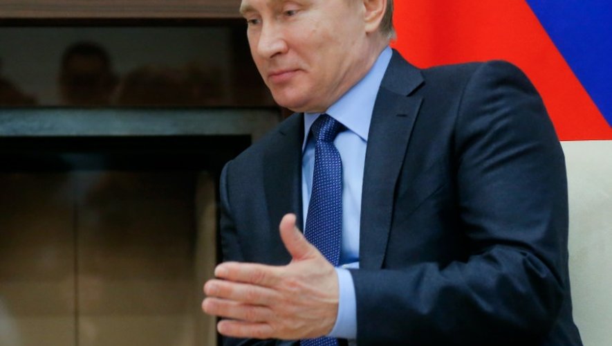 Le président russe Vladimir Poutine le 31 mars 2016 à Novo-Ogaryovo près de Moscou