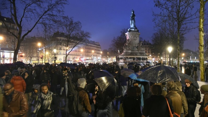 Le mouvement "Nuit debout", ici le 2 avril 2016, a encore rassemblée des centaines de personnes dans la nuit du 4 au 5 avril, sur la place de la République à Paris