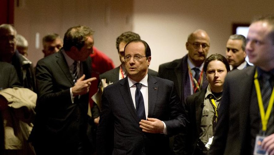 François Hollande le 6 mars 2014 à Bruxelles pour un sommet extraordinaire  sur l'Ukraine
