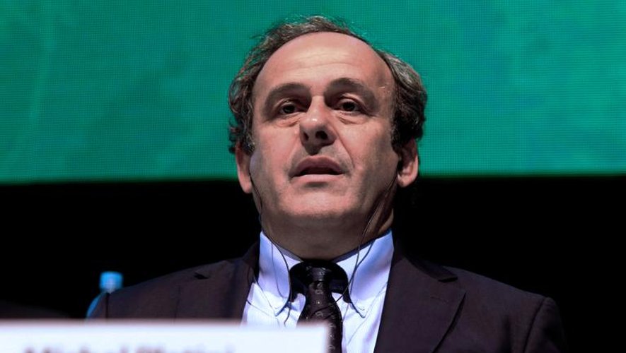 Le président de l'UEFA Michel Platini le 4 mars 2015 à Asuncion au Paraguay