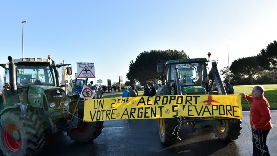 Manifestation contre le projet d'aéroport le 12 janvier 2016 à Saint-Nazaire