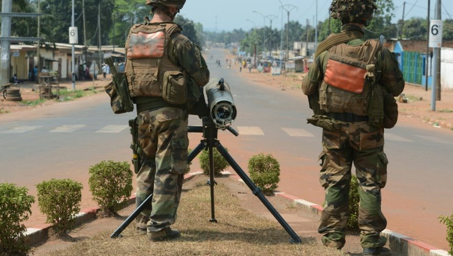 Des soldats français le 30 janvier 2014 à Bangui en Centrafrique