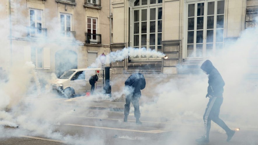 Manifestation à Nantes le 5 avril 2016, contre le projet de Loi travail