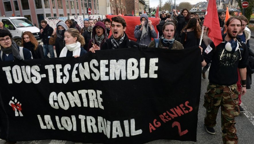 Manifestation contre la Loi travail à Rennes, le 5 avril 2016
