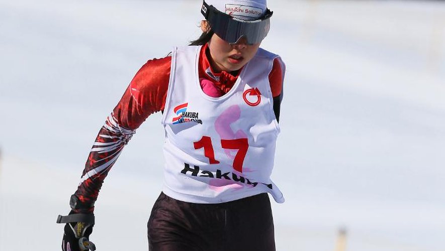 La Japonaise Yurika Abe participe à une épreuve de ski de fond à Hakuba, le 9 février 2013