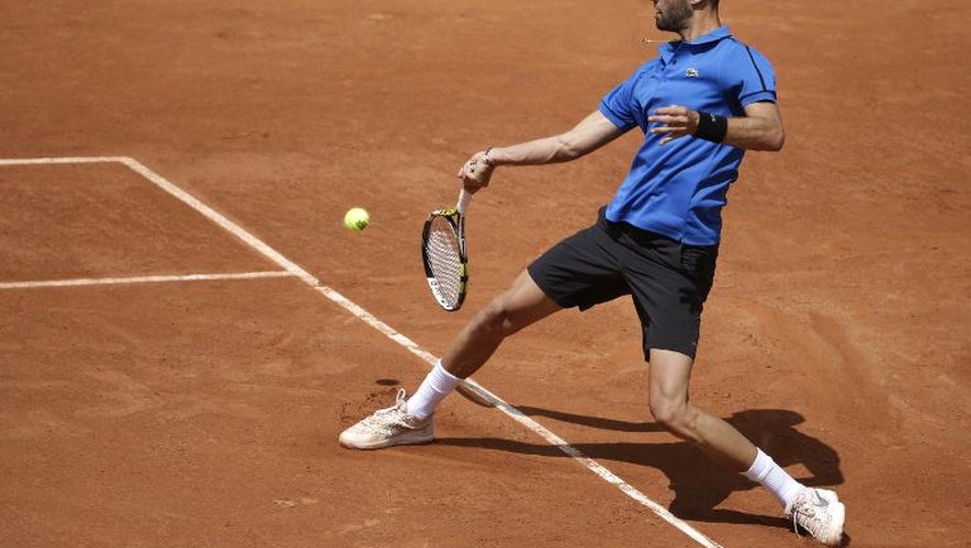 Benoît Paire lors du premier tour de Roland-Garros, remporté face au Portugais Gastao Elias, le 25 mai 2015 à Paris
