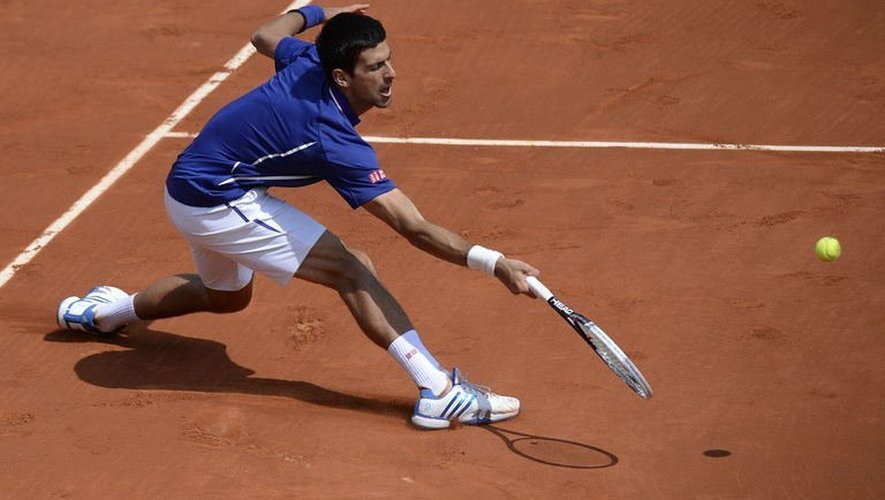 Le Serbe Novak Djokovic à Roland-Garros le 3 juin 2013