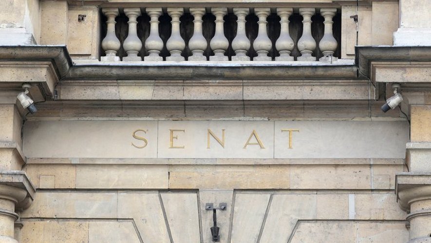 La façade du Sénat, à Paris, le  14 septembre 2011
