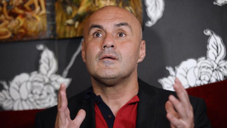 Serge Ayoub lors d'une conférence de presse le 5 juin 2013 à Paris
