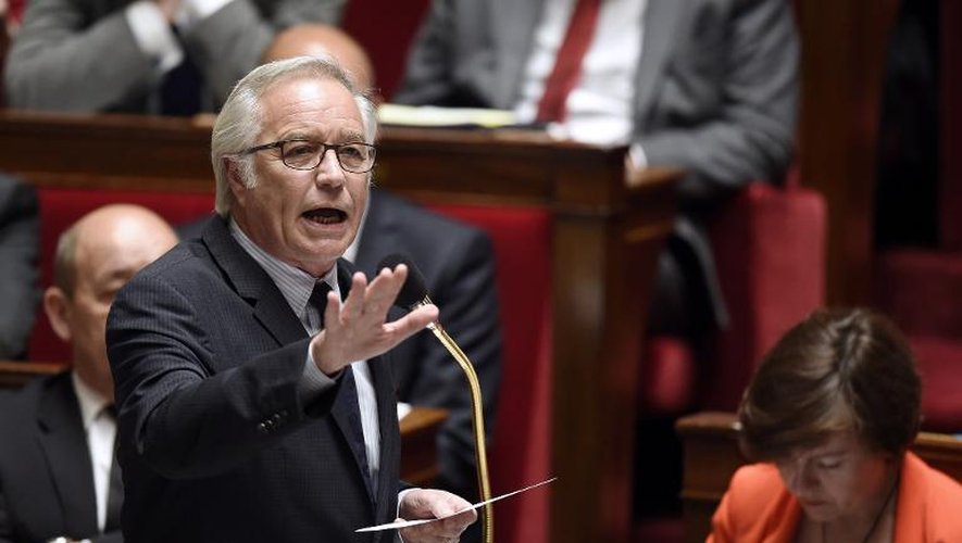 Le ministre du Travail François Rebsamen à l'Assemblée nationale le 14 avril 2015 à Paris