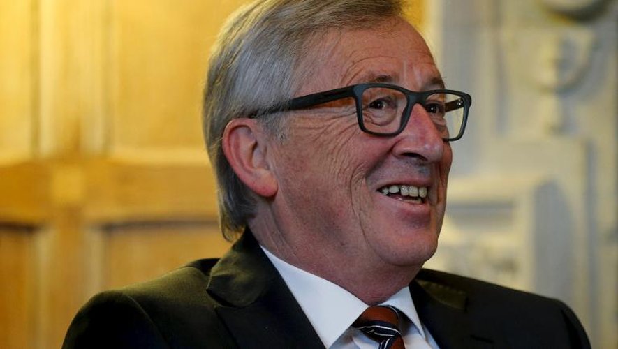 Le président de la Commission européenne Jean-Claude Junckerlors de sa rencontre  avec David Cameron le 25 mai 2015 à Ellesborough