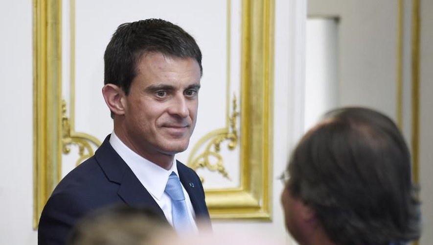 Le Premier ministre Manuel Valls à Matignon le 20 mai 2015 à Paris