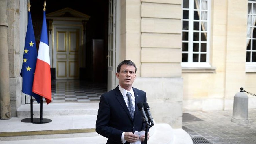 Manuel Valls à Matignon le 26 mai 2015 à Paris