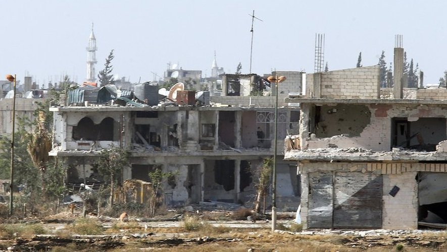 Vue de la ville de Qousseir, en Syrie, le 25 mai 2013