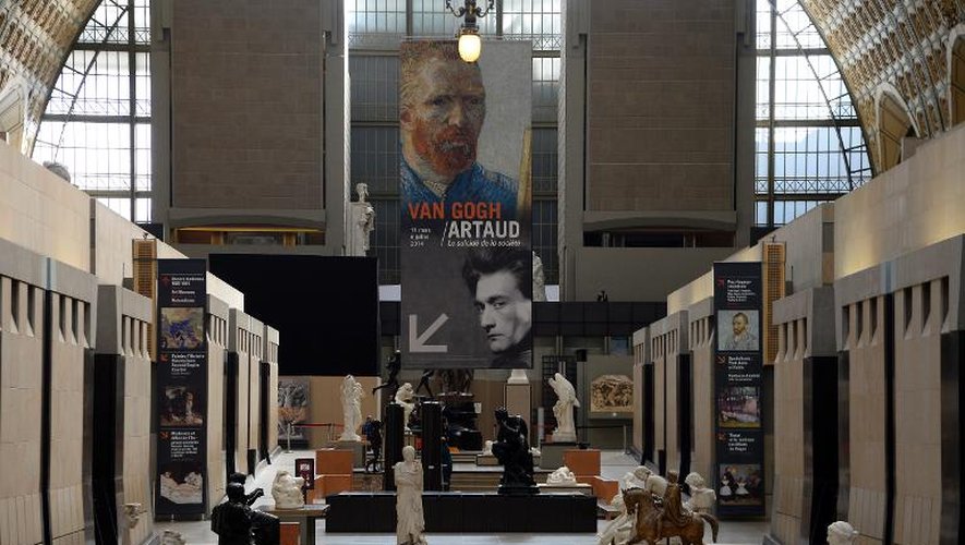 Une vue générale de l'exposition Van Gogh/Artaud au Musée d'Orsay à Paris, le 10 mars 2014
