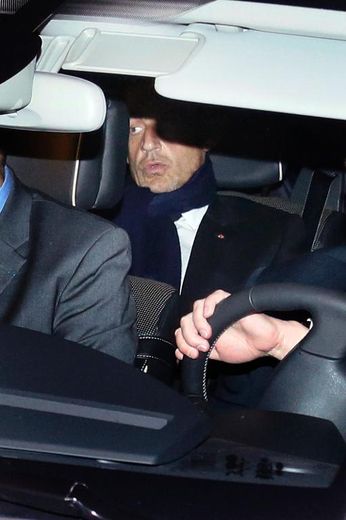 Nicola Sarkozy à la sortie du palais de justice le 21 mars 2014 à Bordeaux