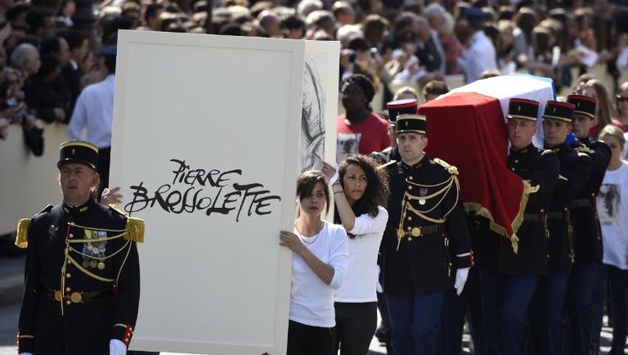 Les résistants Geneviève de Gaulle-Anthonioz, Pierre Brossolette, Germaine Tillion et Jean Zay font leur entrée au Panthéon le 27 mai 2014 à Paris