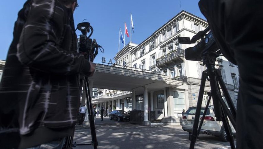 L'hôtel Baur Au Lac de Zurich le 27 mai 2015, où les arrestations des dirigeants de la Fifa se sont déroulées