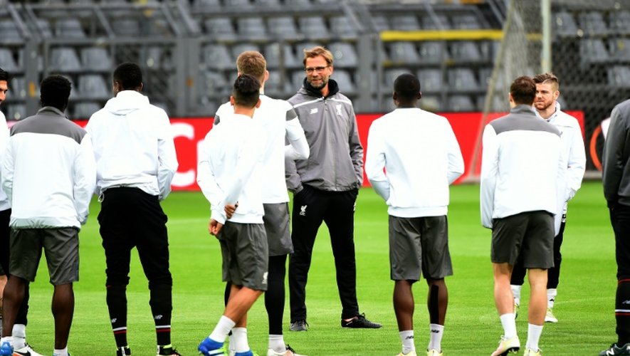 L'entraîneur de Liverpool Jürgen Klopp, lors d'un entraînement le 6 avril 2016 à Dortmund