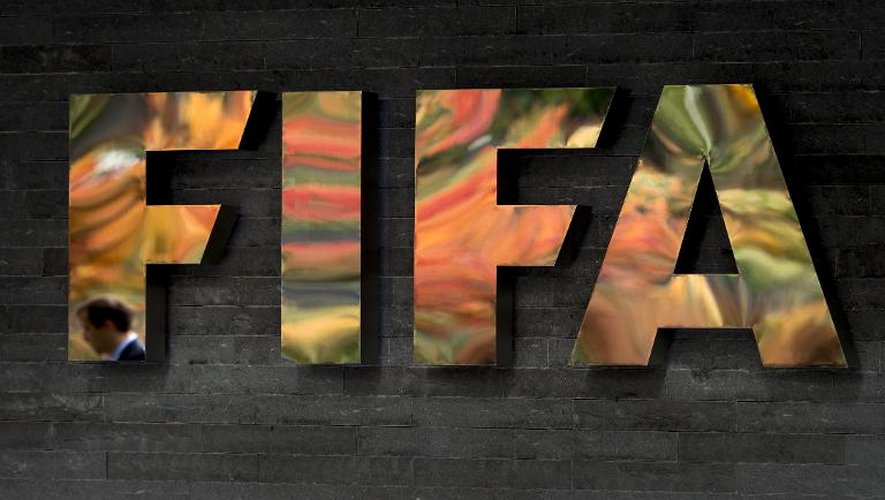 Le logo de la Fifa au siège de l'instance, à Zurich