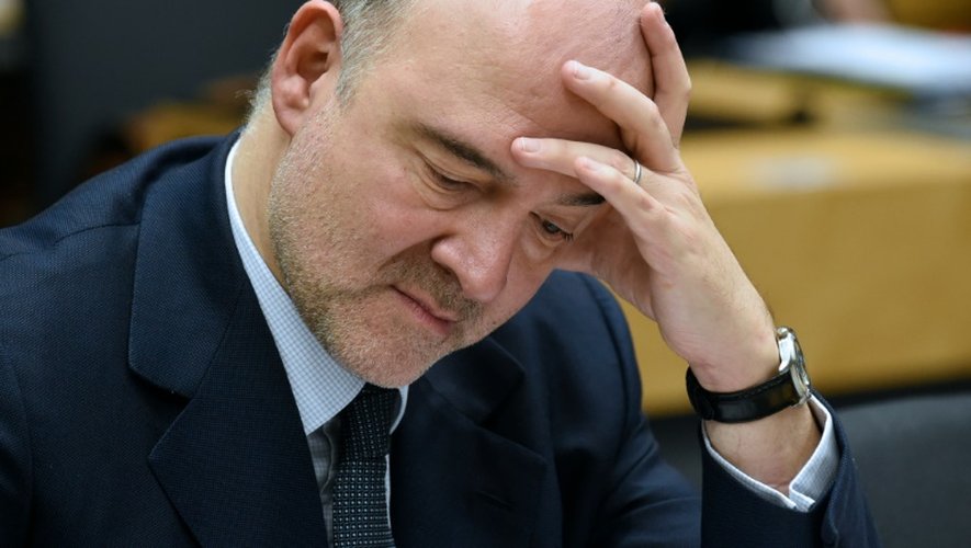 Pierre Moscovici, commissaire européen aux Affaires économiques, lors d'un meeting à Bruxelles le 7 mars 2016