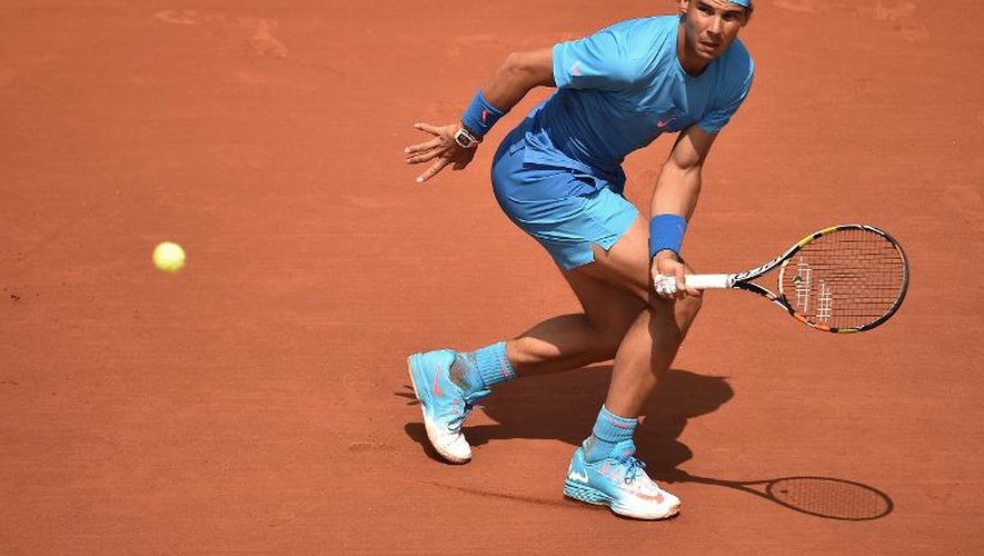 Rafael Nadal face à Quentin Halys, le 26 mai 2015 à Roland-Garros