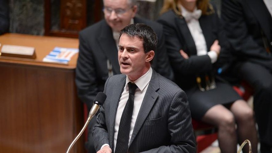 Manuel Valls le 26 février 2014 à l'Assemblée nationale à Paris