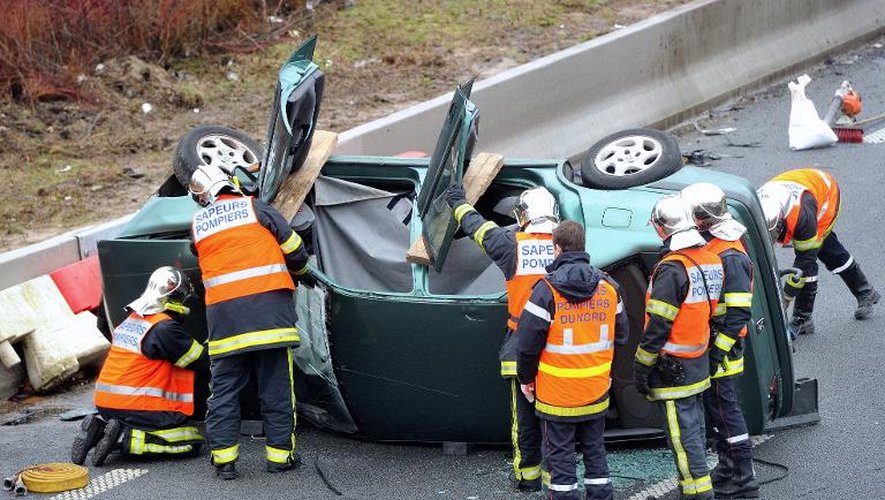Un accident de la route en janvier 2014 à Roubaix