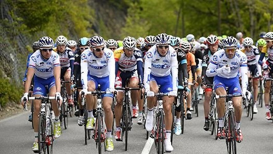 L'équipe de la FDJ lors de la 3e étape du critérium du Dauphiné.
