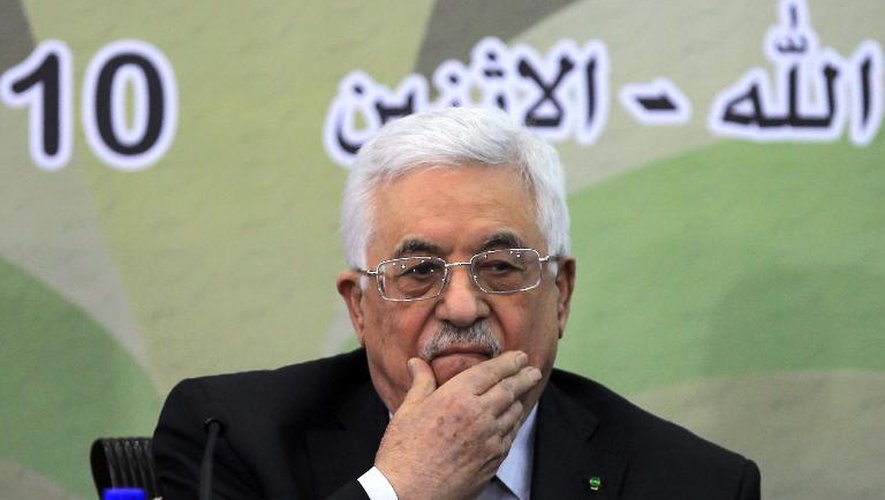 Le président palestinien Mahmoud Abbas à Ramallah le 10 mars 2014