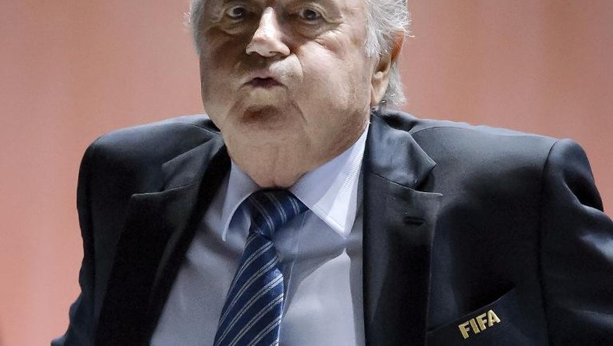 Le président de la Fifa Sepp Blatter après la pause déjeuner