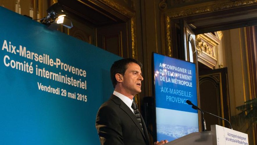 Le Premier ministre Manuel Valls à Marseille, le 29 mai 2015