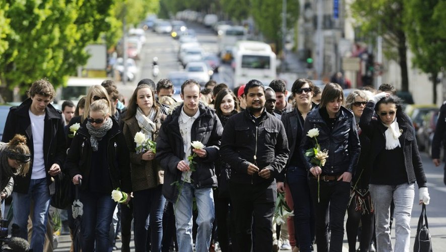 Marche le 14 avril 2012 à Nantes un an après le quintuple assassinat