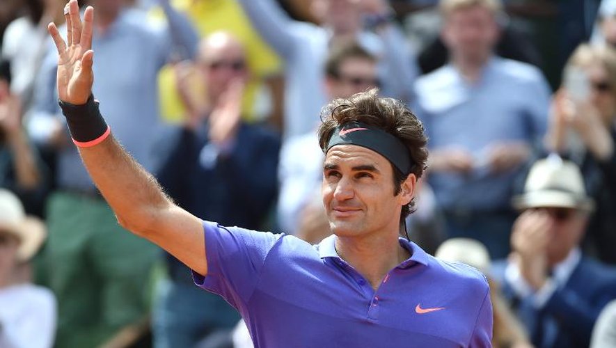 Roger Federer s'est qualifié pour les 8es de finale de Roland-Garros, à Paris le 29 mai 2015