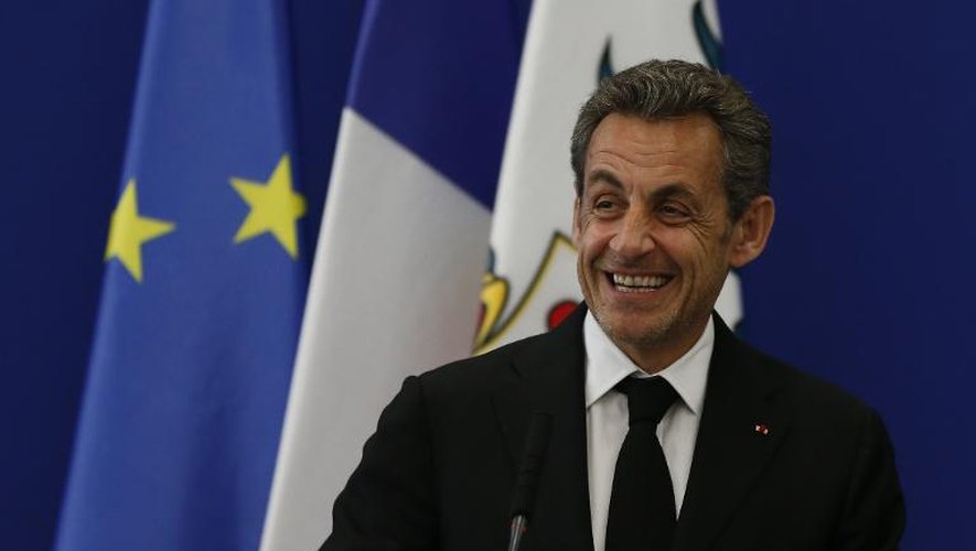 Nicolas Sarkozy inaugure l'institut Claude Pompidou à Nice le 10 mars 2014