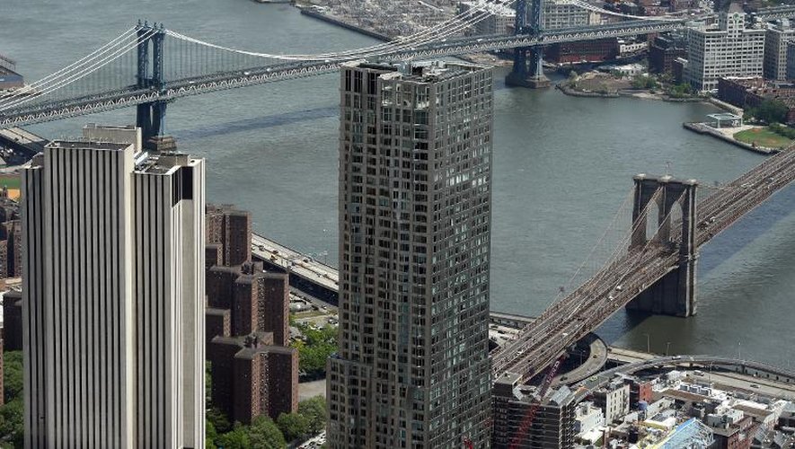Vue sur New York depuis le nouvel observatoire du World Trade Center, le 20 mai 2015