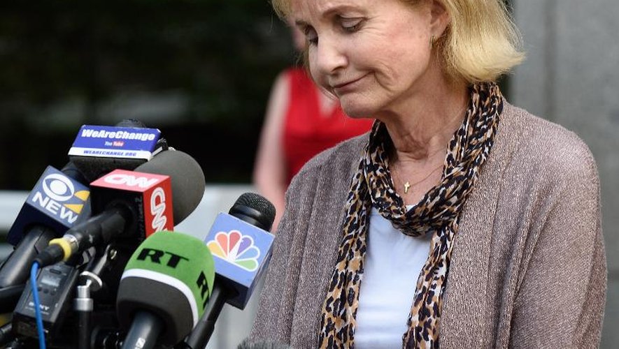 Lyn Ulbricht, la mère de Ross Ulbricht, après avoir appris la condamnation de son fils à la réclusion à perpétuité, le 29 mai 2015 à New York