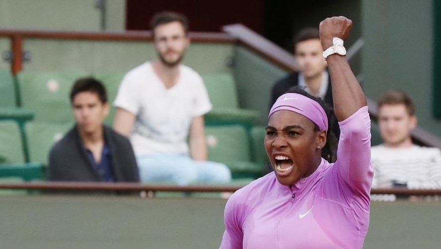 La rage de Serena Williams après sa victoire face à Victoria Azarenka, le 30 mai 2015 à Roland-Garros
