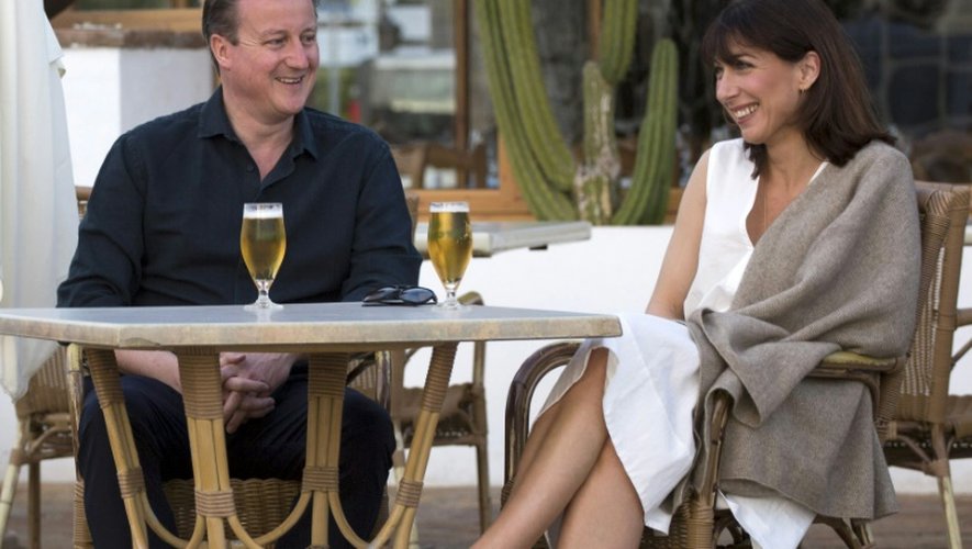 David Cameron et son épouse Samantha en vacances le 25 mars 2016 à Lanzarote