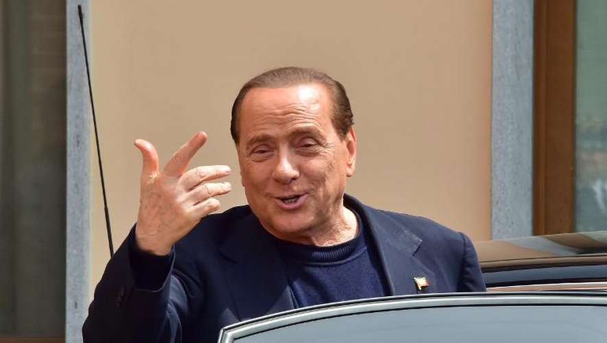 L'ex-Premier ministre italien Silvio Berlusconi, le 9 mai 2014 à Cesano Boscone, en Italie