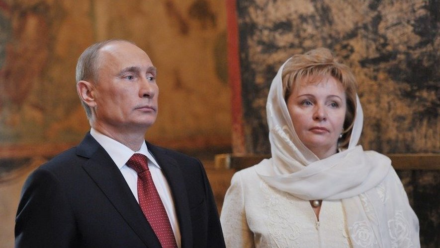 Le président russe Vladimir Poutine et son épouse Lioudmila, le 7 mai 2012 au Kremlin