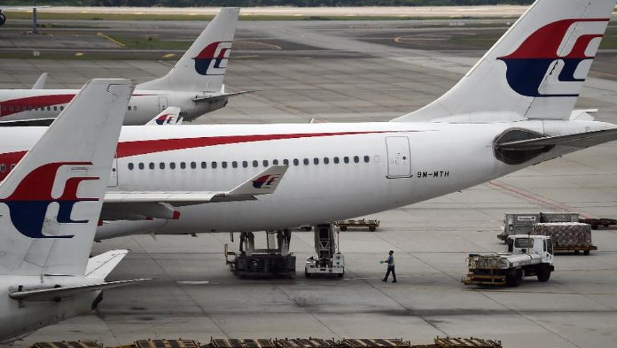 Des avions de la Malaysia Airlines, le 1er juin 2015 sur l'aéroport international de Kuala Lumpur, à Sepang