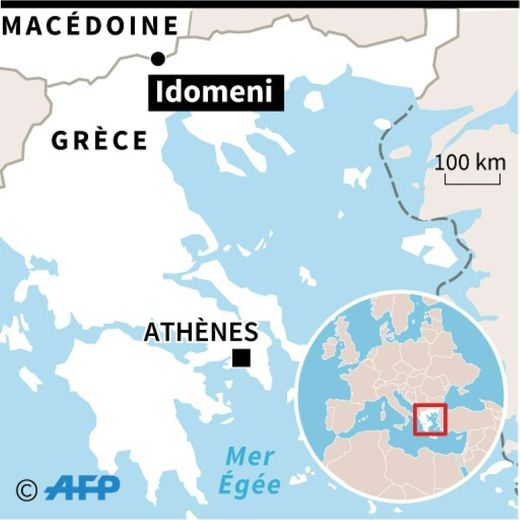 Migrants blessés à Idomeni