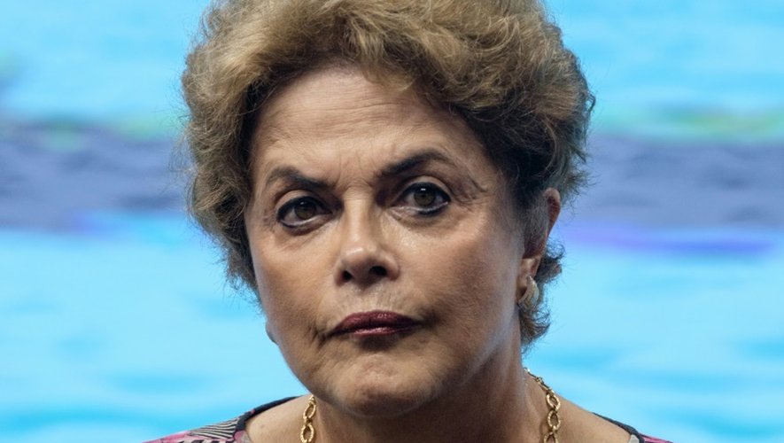 La présidente du Brésil Dilma Rousseff à Rio de Janeiro, le 8 avril 2016