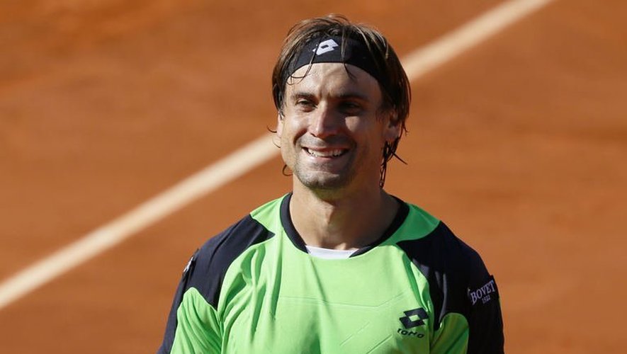 L'Espagnol David Ferrer après sa victoire contre Tommy Robredo en quart de finale de Roland-Garros à Paris le 4 juin 2013