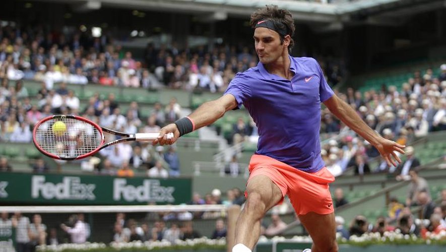 Roger Federer face à Gaël Monfils, le 1er juin 2015 à Roland-Garros