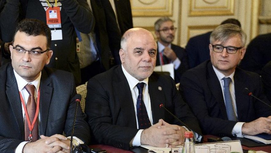 Le Premier ministre irakien, Haider al-Abadi, le 2 juin 2015 à Paris, à une réunion de la coalition anti-EI