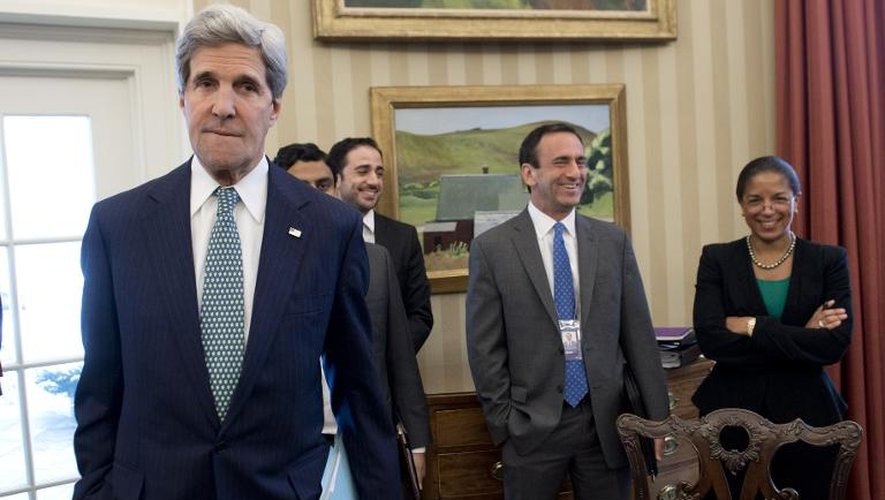 Le secrétaire d'Etat américain John Kerry à la Maison Blanche, le 17 mars 2014
